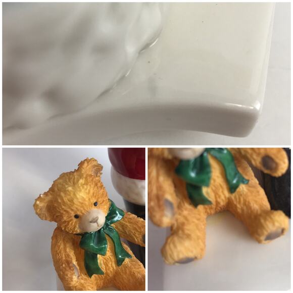 The Danbury Mint Santas Around the World Centerpiece Set England Missing Staff - Picture 14 of 16